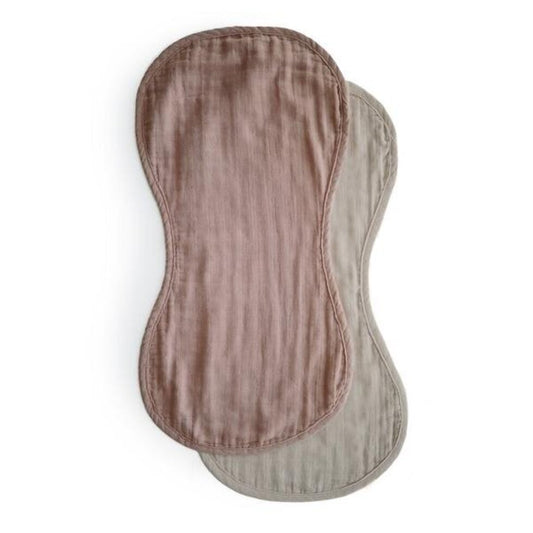 Mushie Burp Cloth Natural/Fog - Laadlee