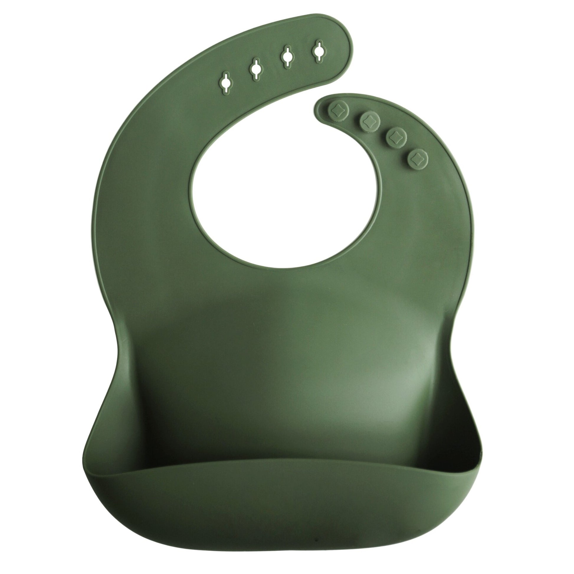 Mushie Silicone Bib Forest Green - Laadlee