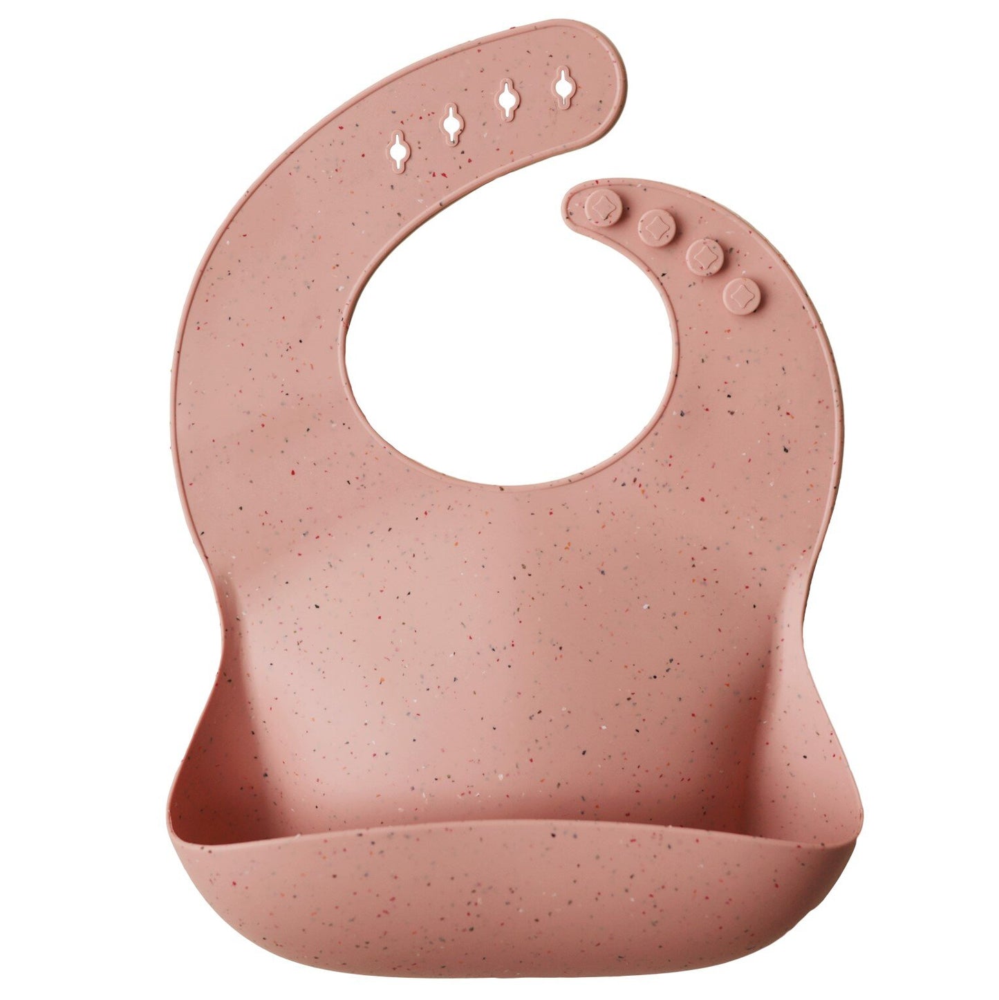 Mushie Silicone Bib Peach Terrazzo - Laadlee