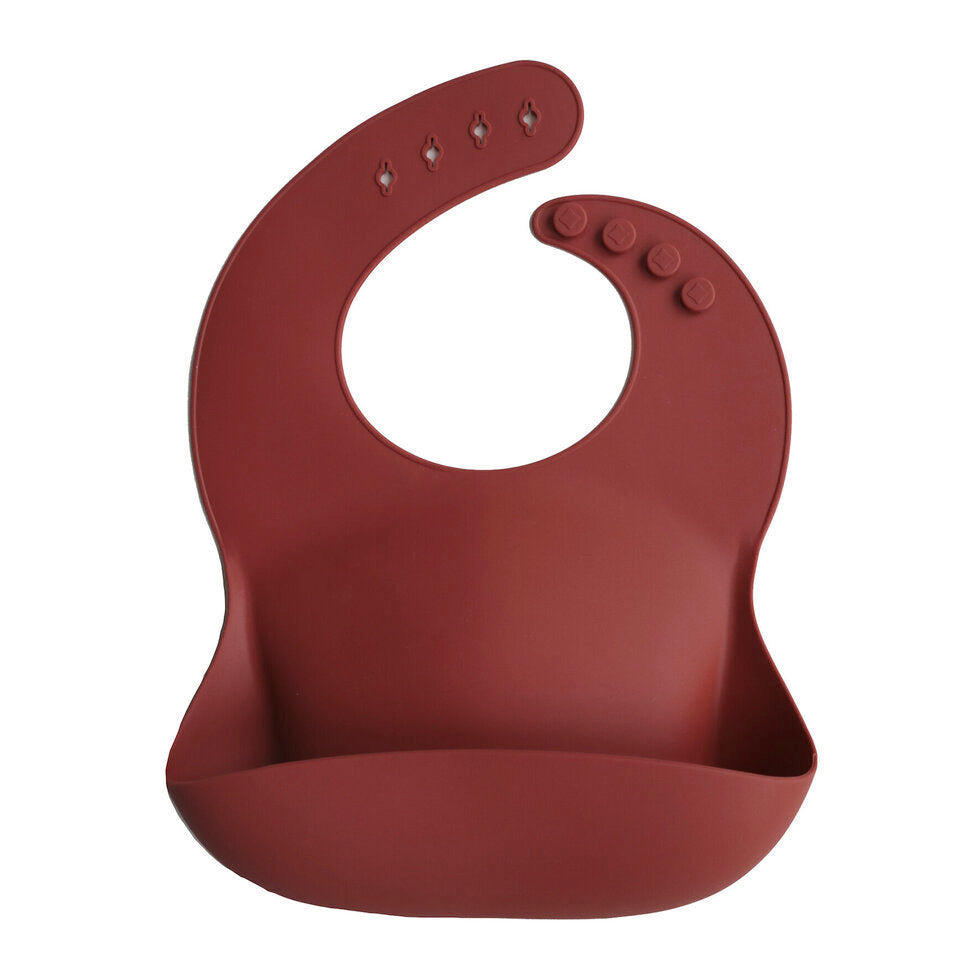 Mushie Silicone Bib Raw Sienna - Laadlee