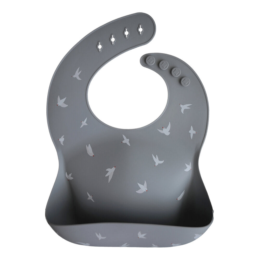 Mushie Silicone Bib Seagull Cadet - Laadlee