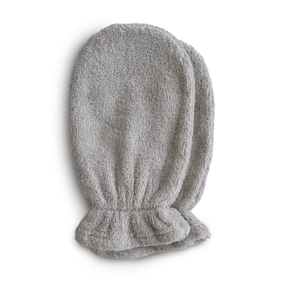 Mushie Bath Mitt 2-Pack Gray - Laadlee