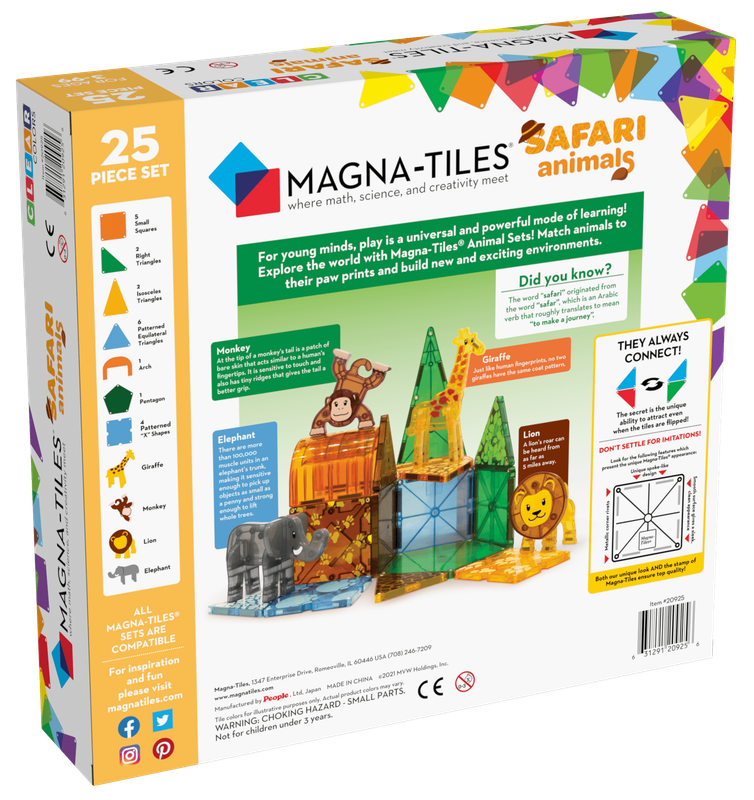 Magna-Tiles Safari Animals 25 Pcs. - Laadlee