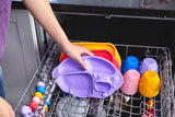 Marcus & Marcus - Silicone Yummy Dips Suction Divided Plate - Willo - Laadlee