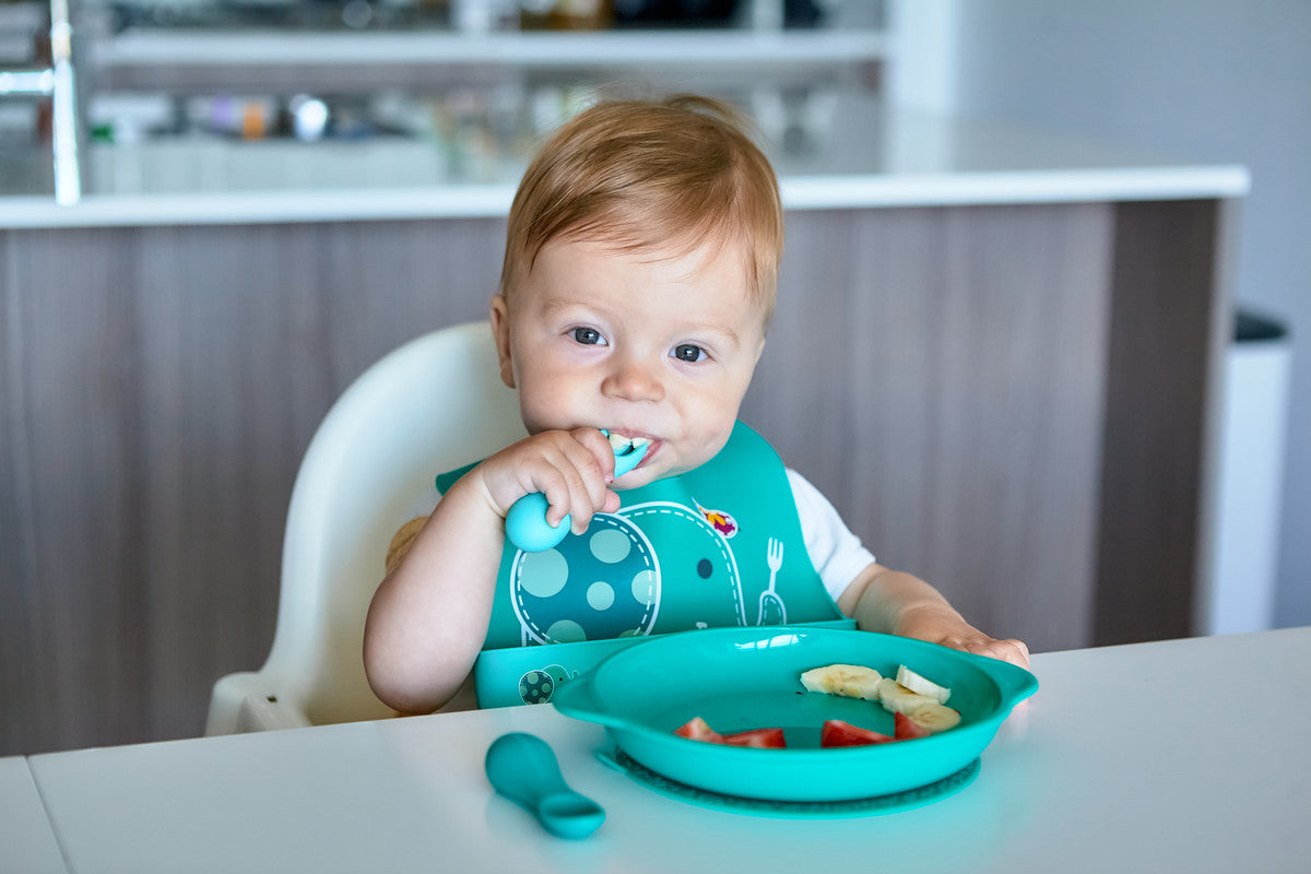 Marcus & Marcus - Silicone Palm Grasp Spoon & Fork Set - Ollie - Laadlee