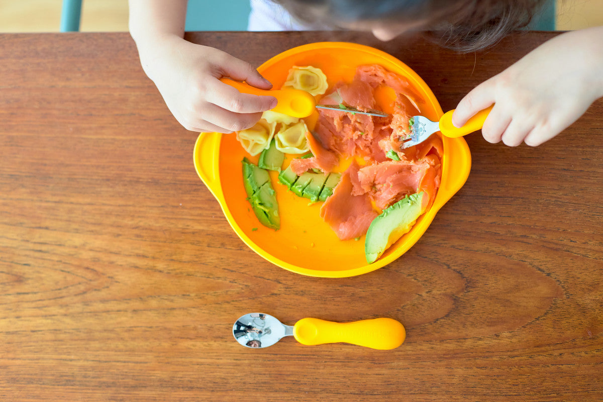 Marcus & Marcus - Silicone and Stainless Steel Easy Grip Cutlery Set - Ollie - Laadlee