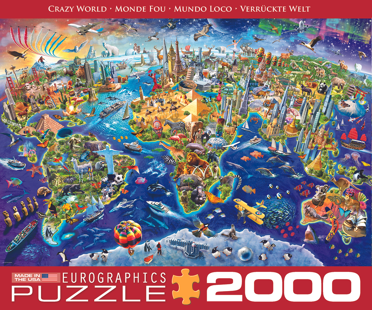 EuroGraphics Crazy World 2000 Pieces Puzzle - Laadlee