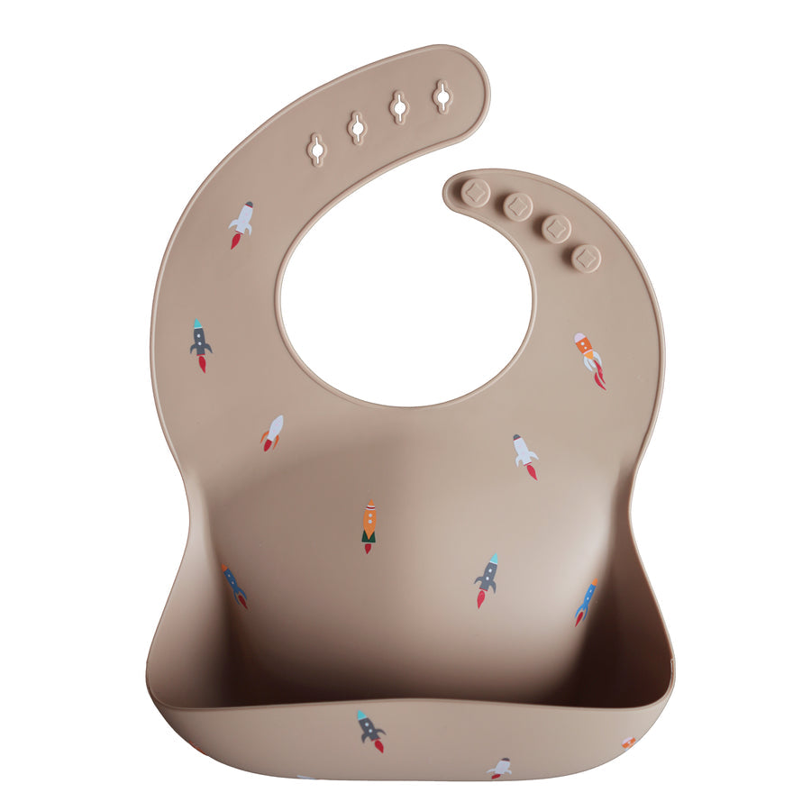 Mushie Silicone Bib Rocket Ship - Laadlee