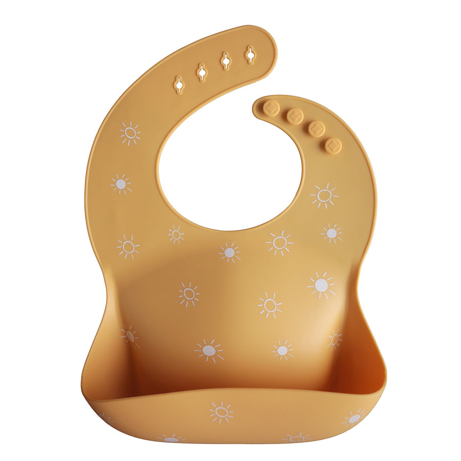 Mushie Silicone Bib Sun Orange - Laadlee