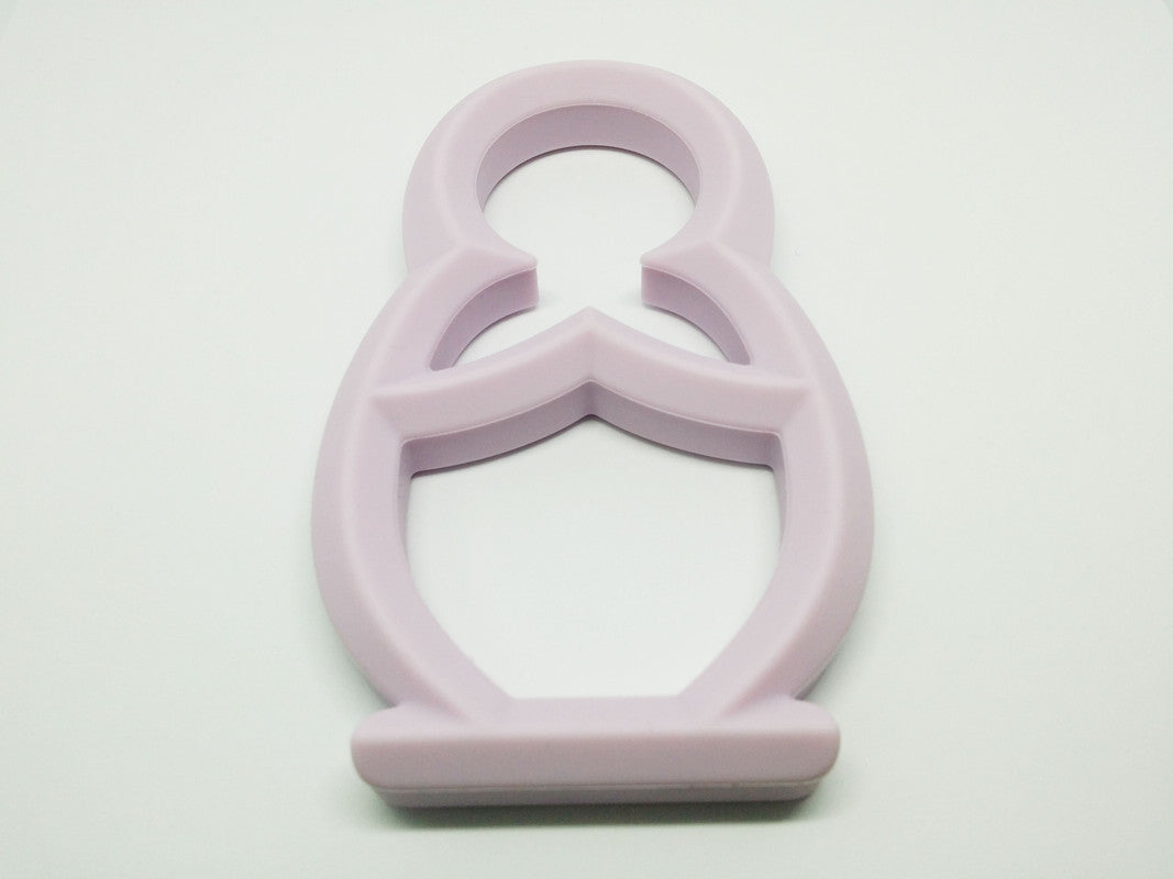 One.Chew.Three Babushka Silicone Teether - Lilac - Laadlee