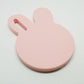 One.Chew.Three Bunny & Bear Silicone Teething Disc - Bunny Pink - Laadlee