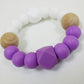 One.Chew.Three Textured Silicone Teethers - Purple / White - Laadlee