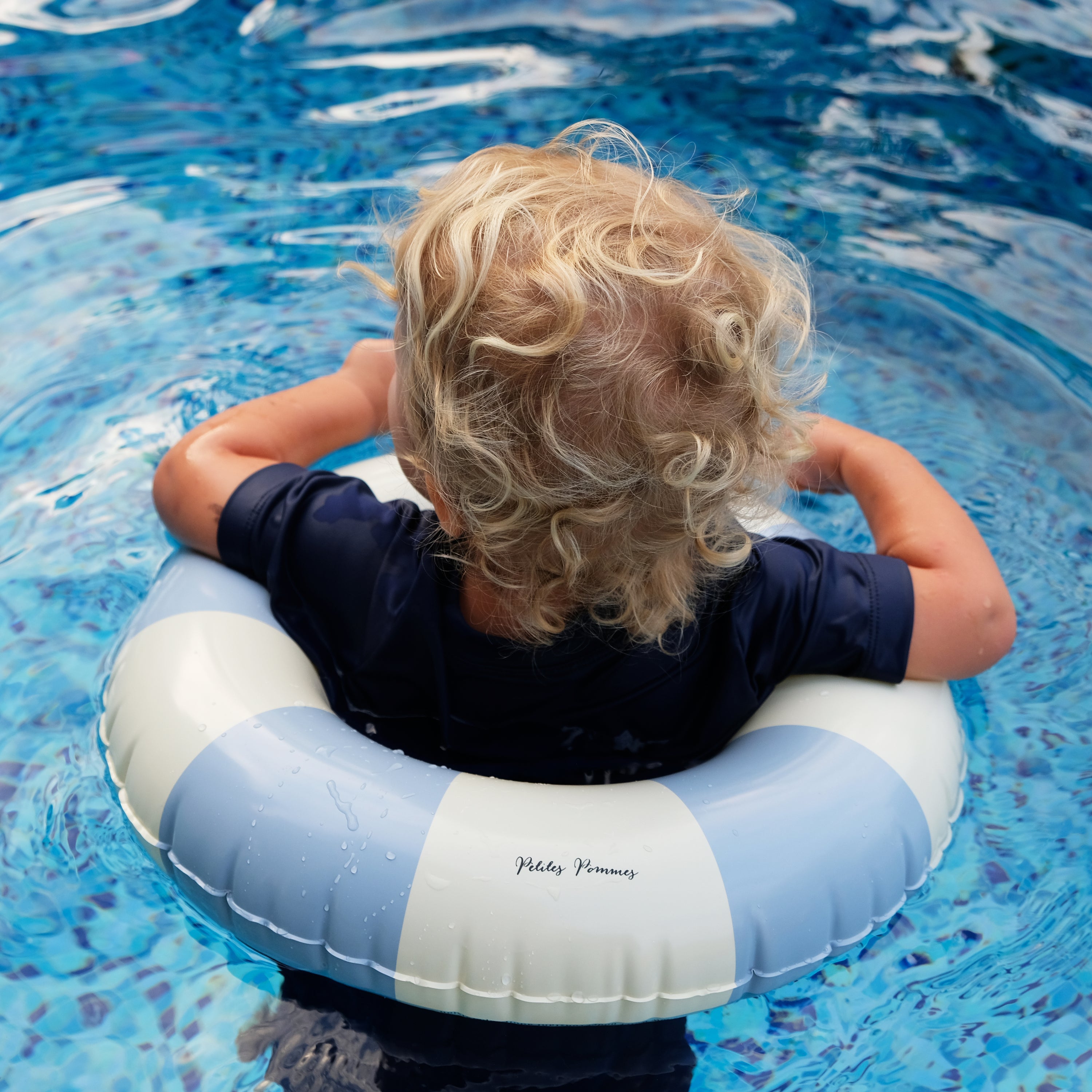 Petites Pommes 60cm Anna Swim Ring Nordic Blue - Laadlee