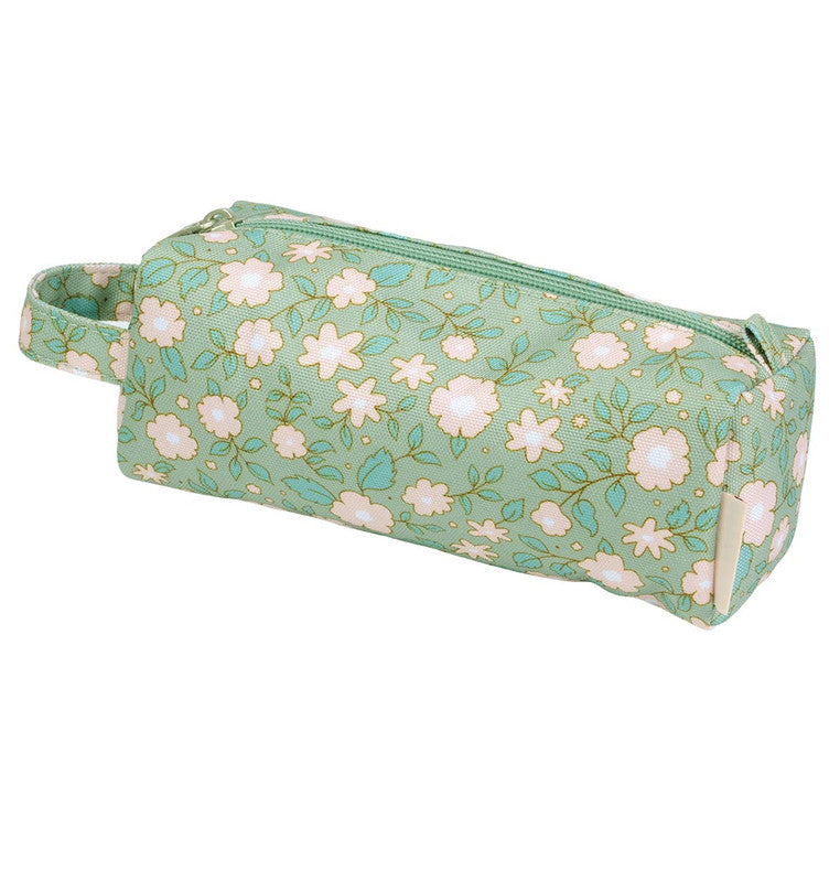 A Little Lovely Company Pencil Case - Blossoms Sage - Laadlee