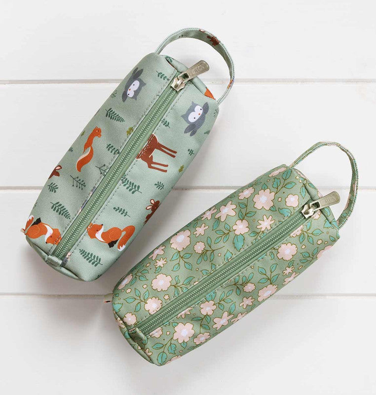 A Little Lovely Company Pencil Case - Blossoms Sage - Laadlee