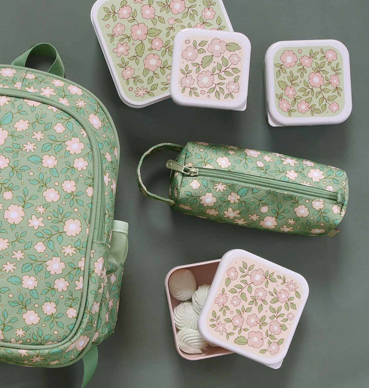 A Little Lovely Company Pencil Case - Blossoms Sage - Laadlee