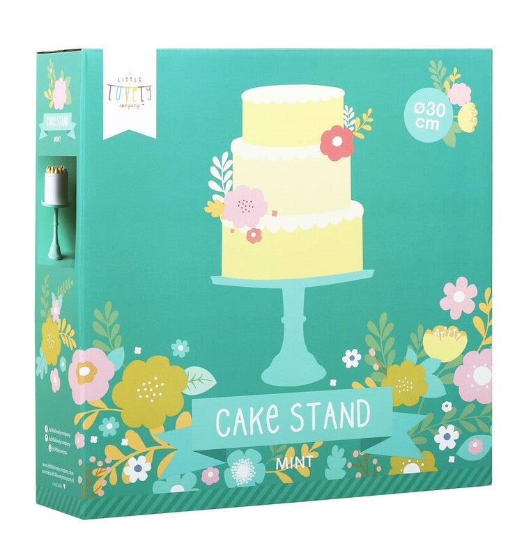 A Little Lovely Company Cake Stand Large - Mint - Laadlee
