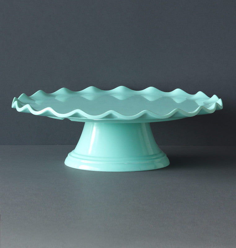 A Little Lovely Company Cake Stand Wave Mint - Laadlee