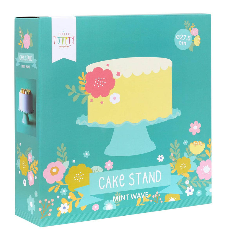 A Little Lovely Company Cake Stand Wave Mint - Laadlee