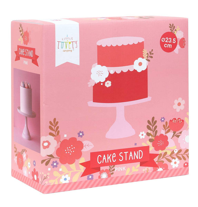 A Little Lovely Company Cake Stand Small - Pink - Laadlee