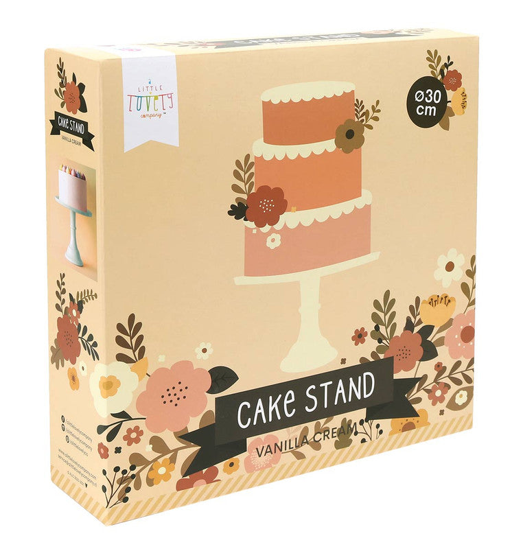 A Little Lovely Company Cake Stand Large - Vanilla Cream - Laadlee