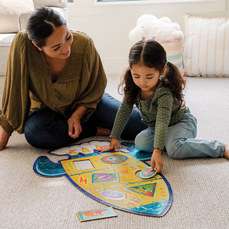 Peaceable Kingdom Floor Puzzle: Rocket - Laadlee