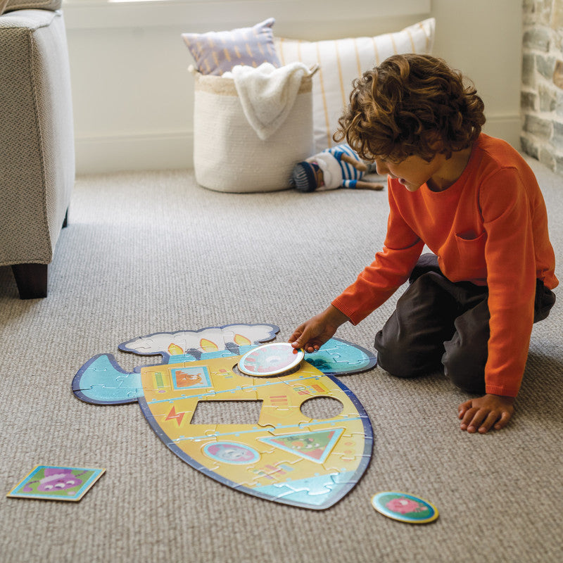 Peaceable Kingdom Floor Puzzle: Rocket - Laadlee