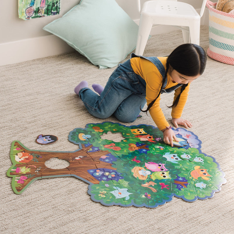 Peaceable Kingdom Floor Puzzle: Hoot Owl Hoot - Laadlee