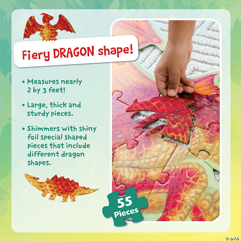 Peaceable Kingdom Floor Puzzle: Dragon - Laadlee