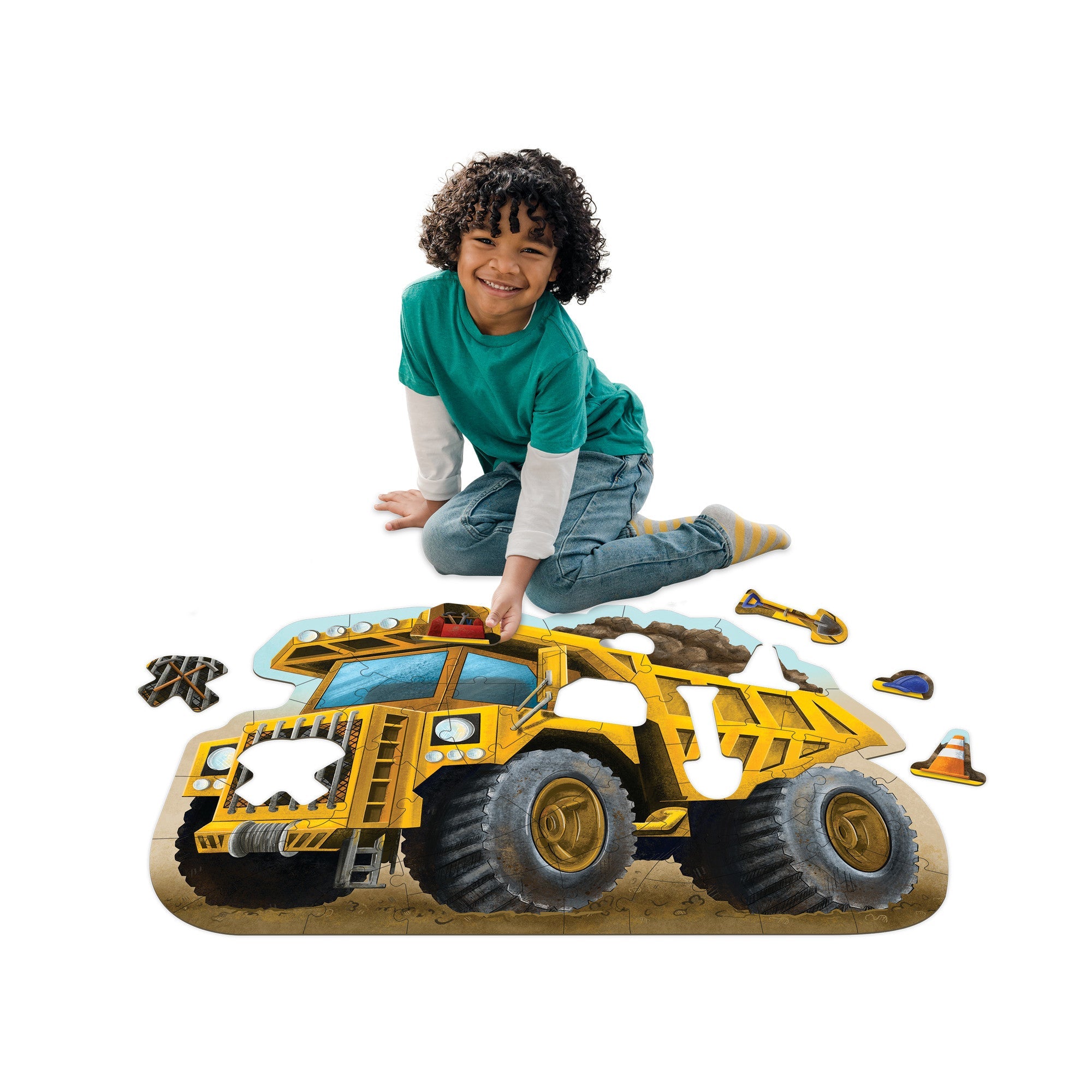 Peaceable Kingdom Floor Puzzle: Dump Truck - Laadlee