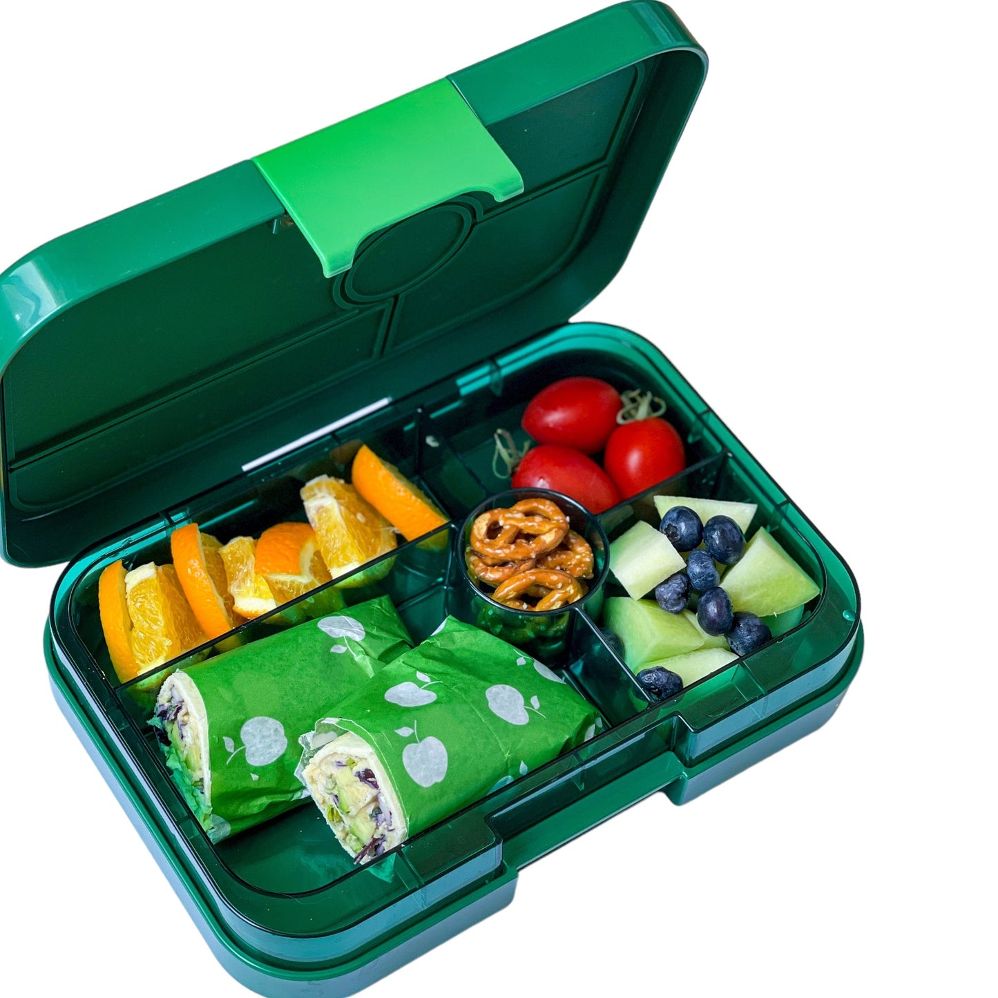 Yumbox Tapas 5 Compartment Clear Lunch Box - Greenwich - Laadlee