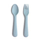 Mushie Fork & Spoon Powder Blue - Laadlee