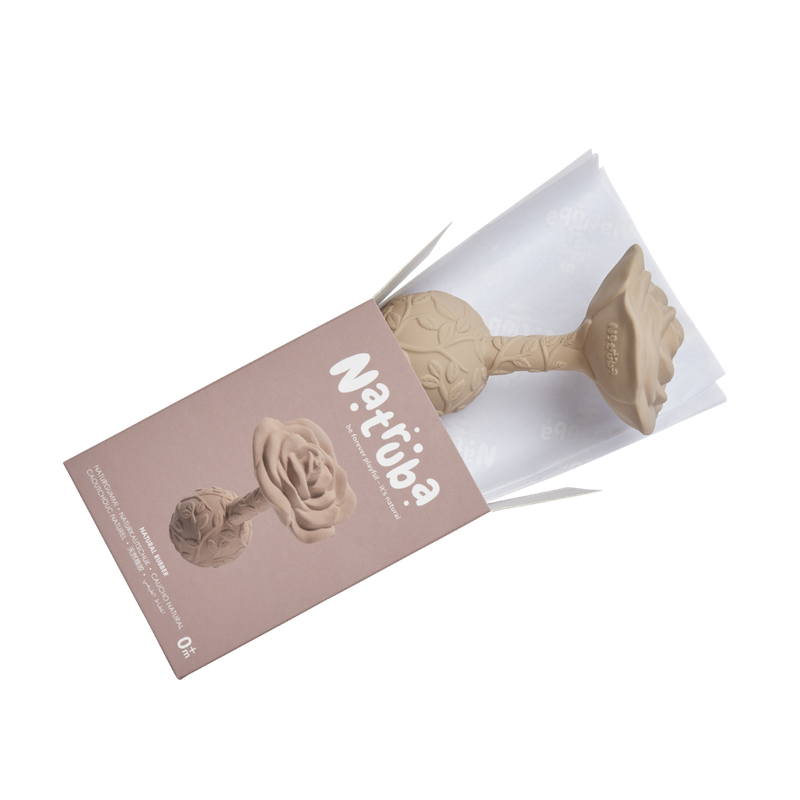 Natruba - Flower Rattle Rose - Beige - Laadlee