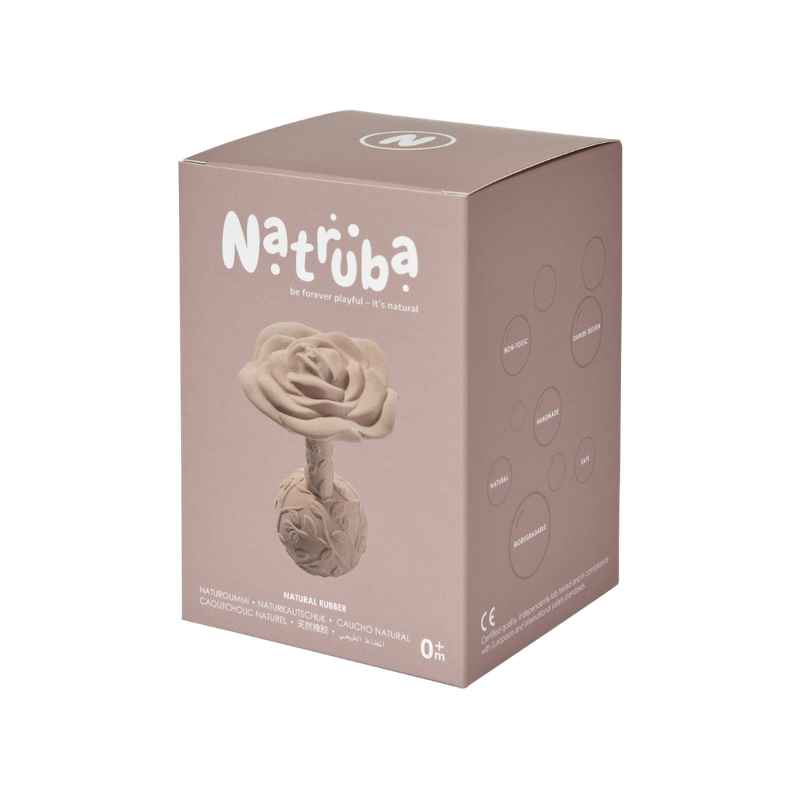 Natruba - Flower Rattle Rose - Beige - Laadlee
