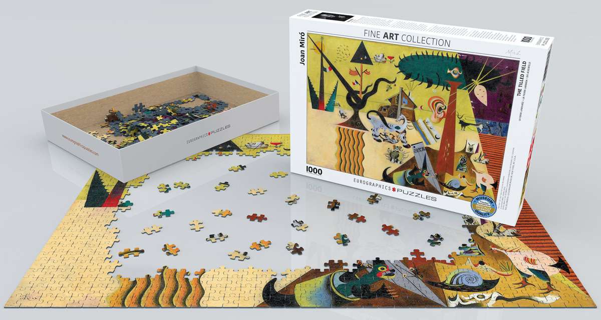 EuroGraphics The Tilled Field By Joan Miro 1000 Pieces Puzzle - Laadlee