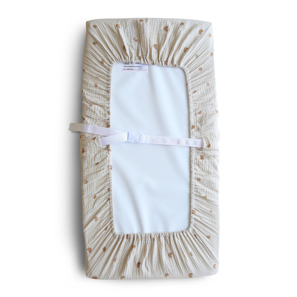 Mushie Changing Pad Cover Rainbow - Laadlee