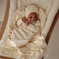 Mushie Ribbed Baby Bonnet Ivory - Laadlee