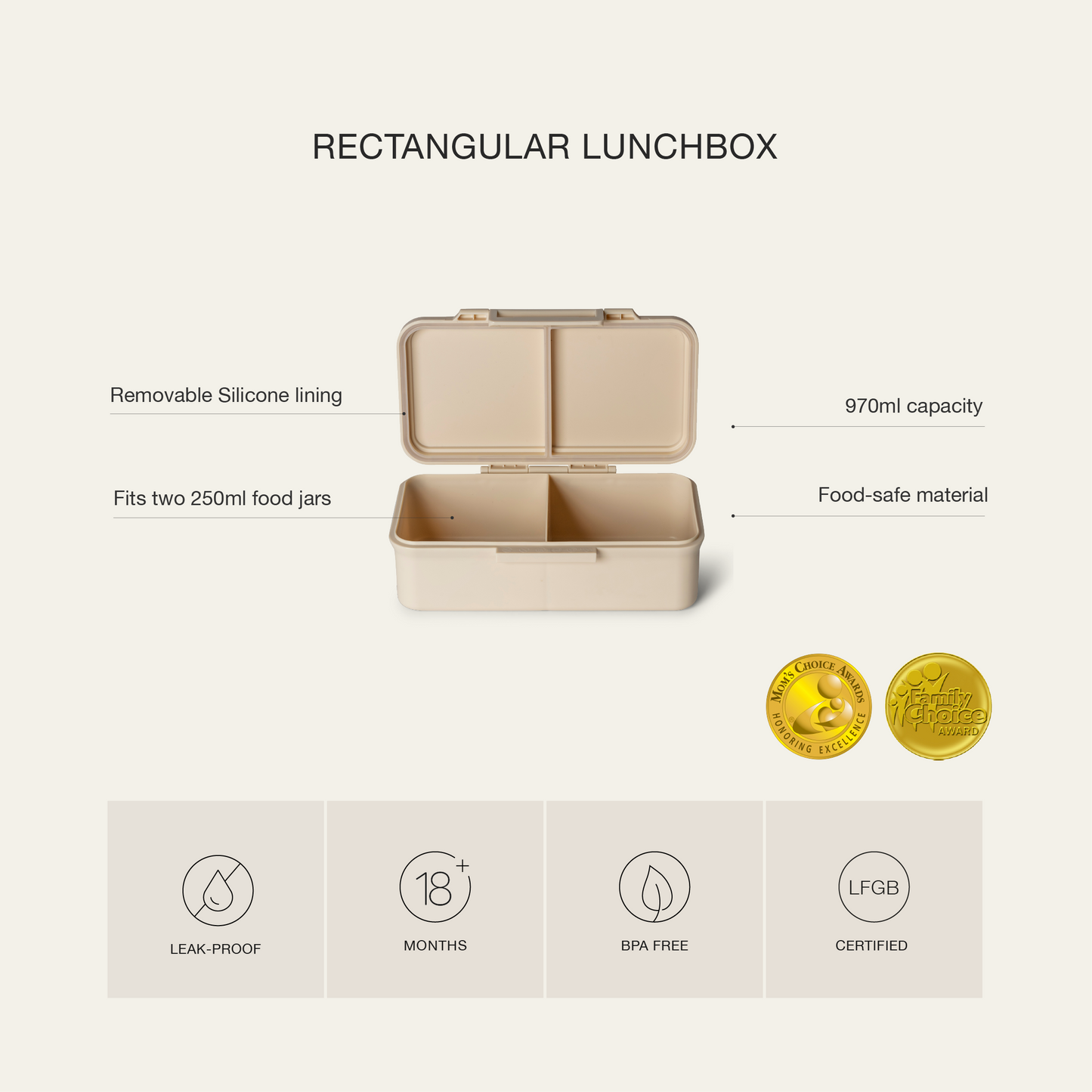Citron Rectangle Lunchbox - Ballerina - Laadlee