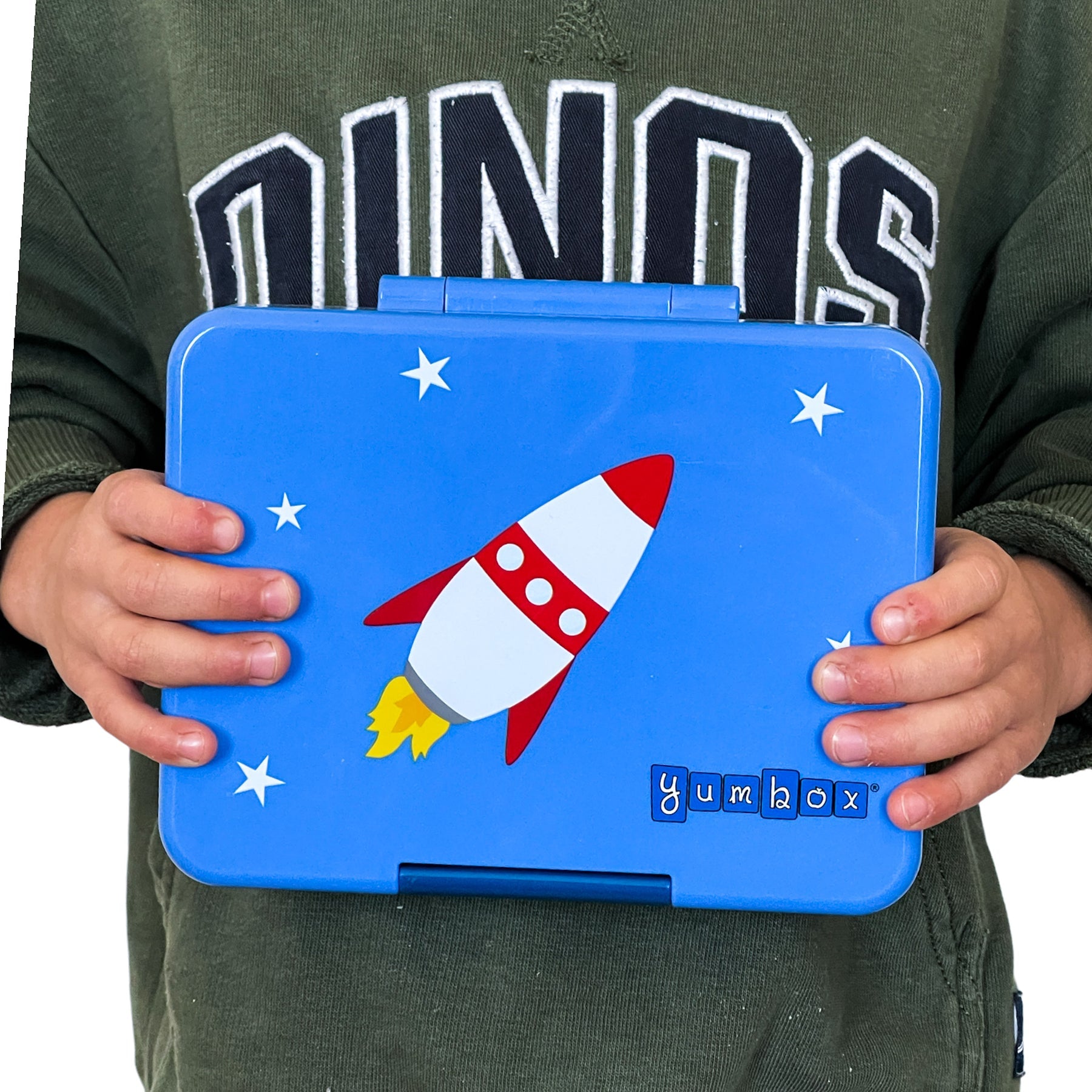 Yumbox Rocket with Starts Snack Box - True Blue - Laadlee