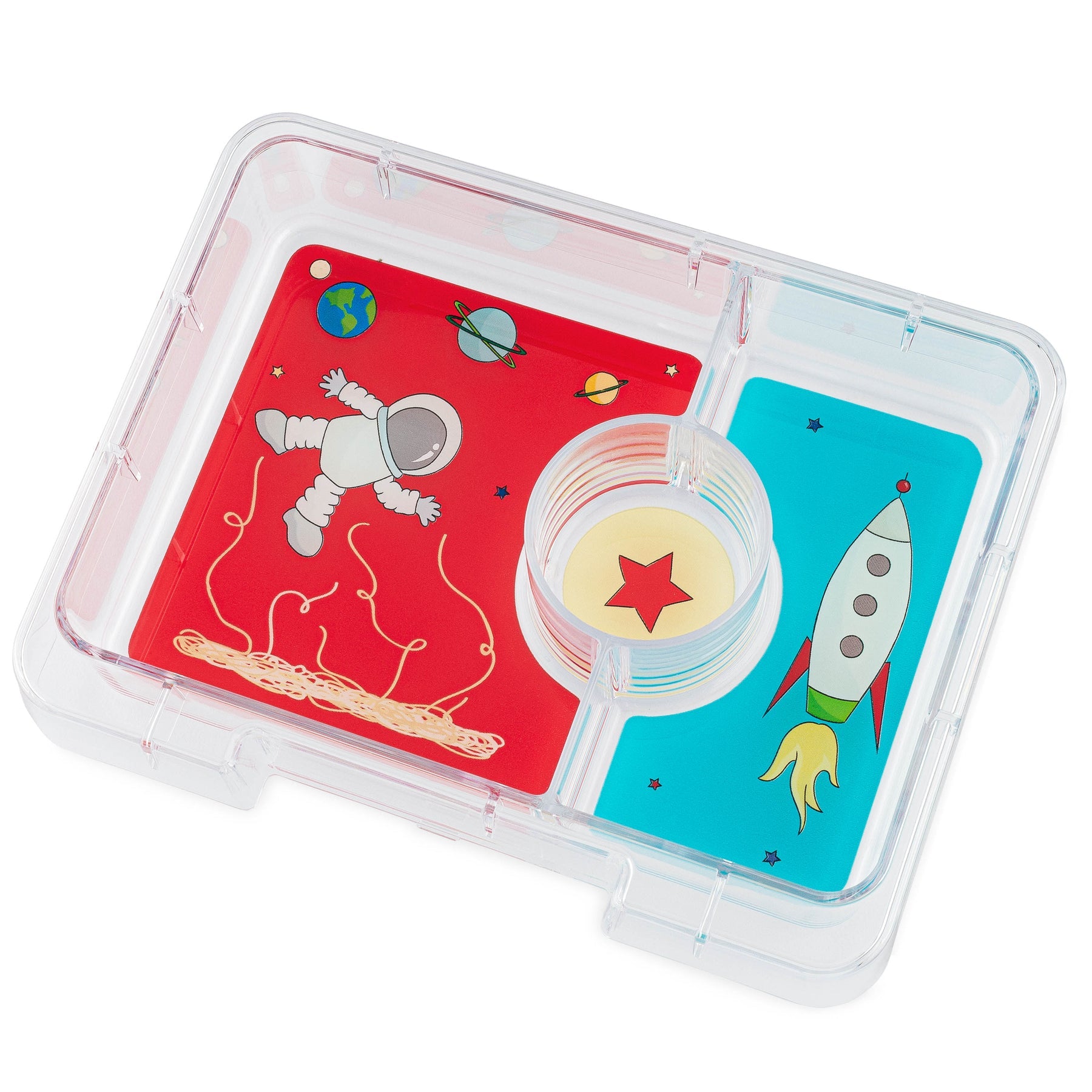 Yumbox Rocket with Starts Snack Box - True Blue - Laadlee
