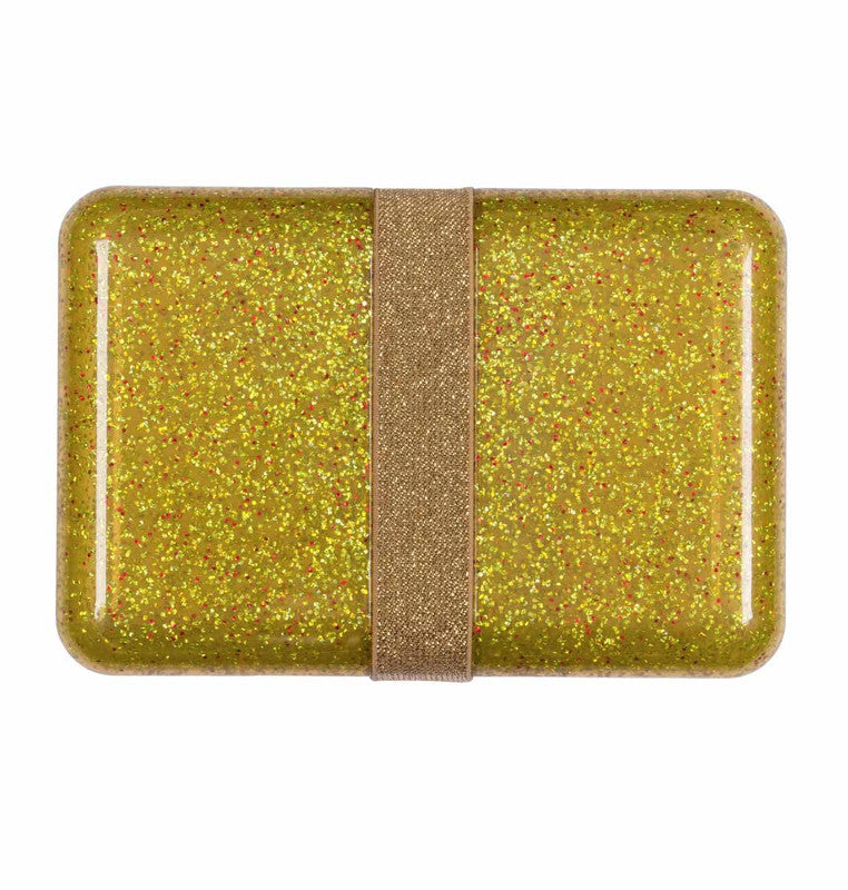 A Little Lovely Company Lunch Box - Gold Glitter - Laadlee