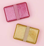 A Little Lovely Company Lunch Box - Gold Glitter - Laadlee