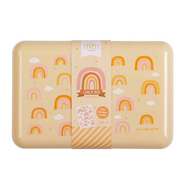 A Little Lovely Company Lunch Box - Rainbows - Laadlee