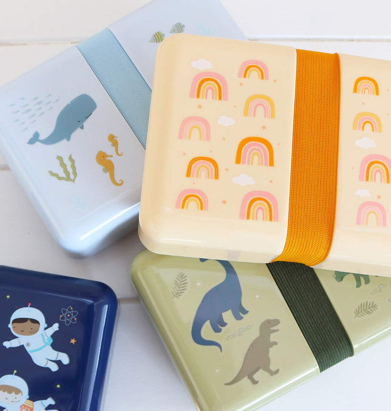 A Little Lovely Company Lunch Box - Rainbows - Laadlee