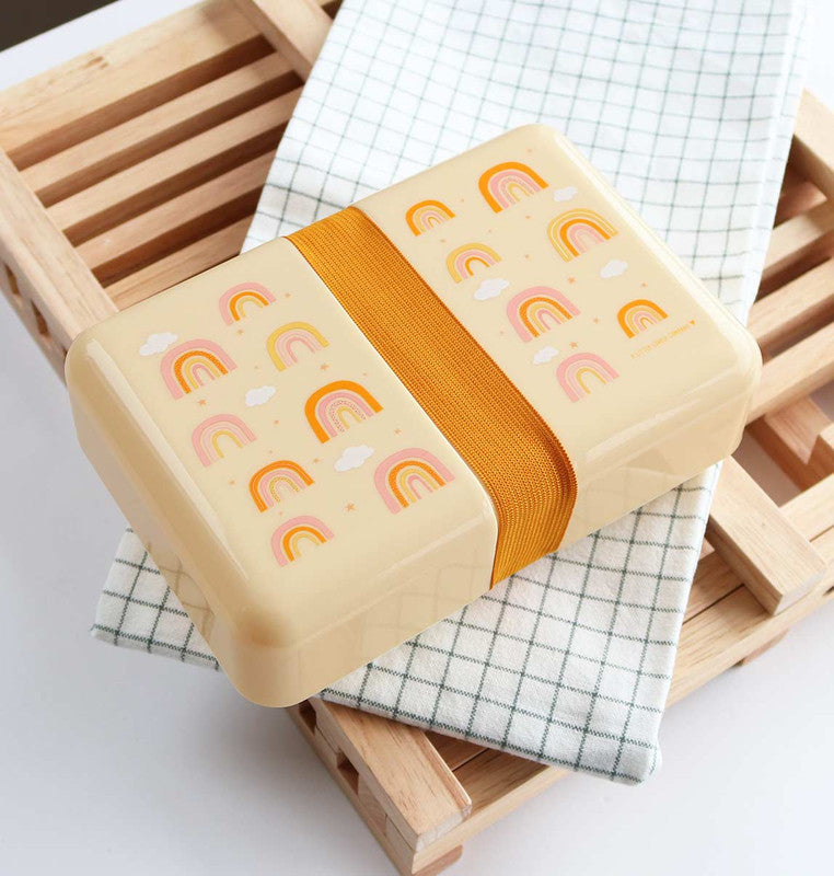 A Little Lovely Company Lunch Box - Rainbows - Laadlee