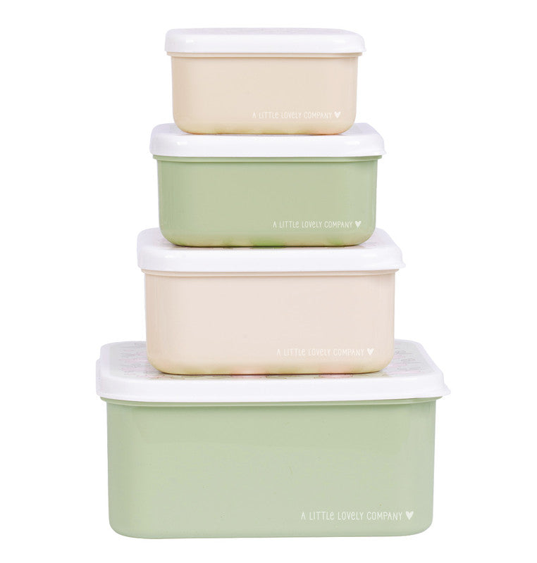 A Little Lovely Company Lunch & Snack Box Set - Blossoms - Laadlee