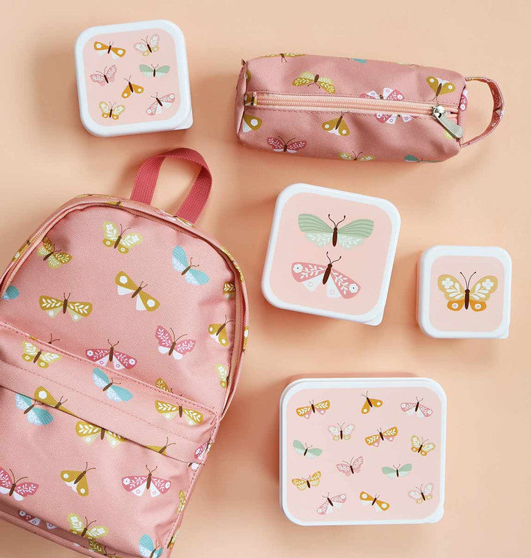 A Little Lovely Company Lunch & Snack Box Set - Butterflies - Laadlee