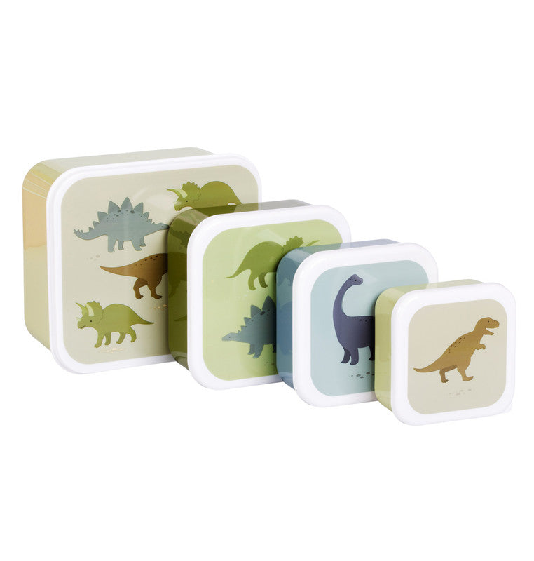 A Little Lovely Company Lunch & Snack Box Set - Dinosaurs - Laadlee