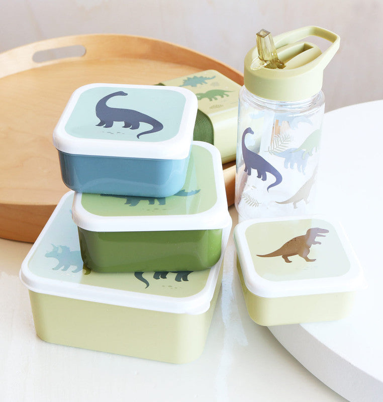 A Little Lovely Company Lunch & Snack Box Set - Dinosaurs - Laadlee