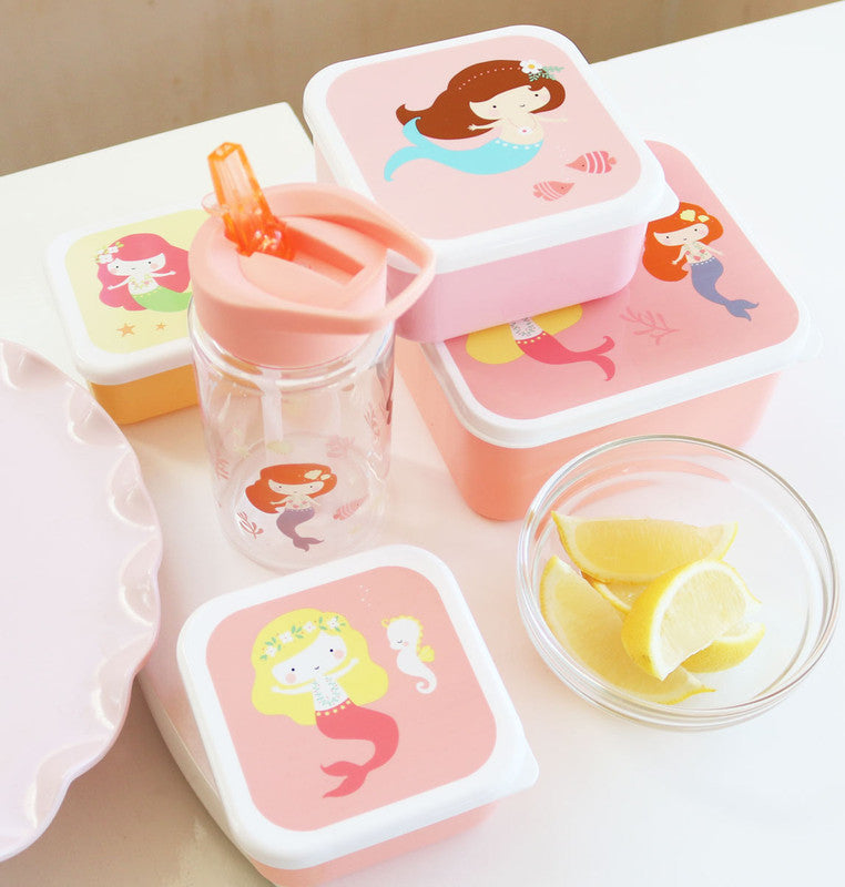 A Little Lovely Company Lunch & Snack Box Set - Mermaids - Laadlee